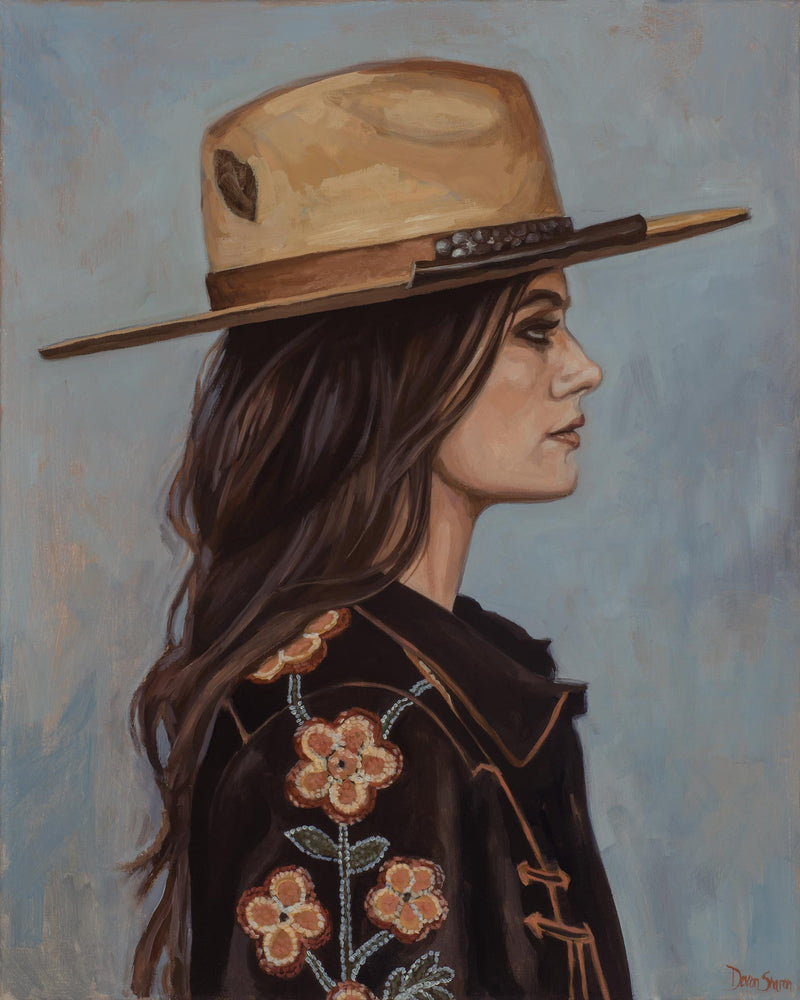 Under The Brim - Canvas Print